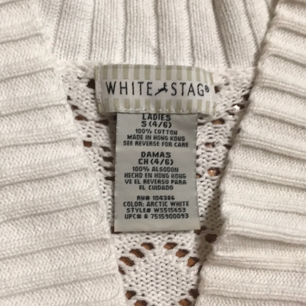 White Stag crochet 3/4 sleeve shrug - Picture 3 of 4